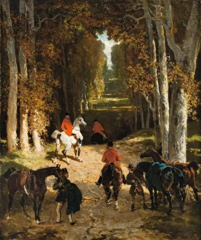 Before The Departure For Hunting In An Alley