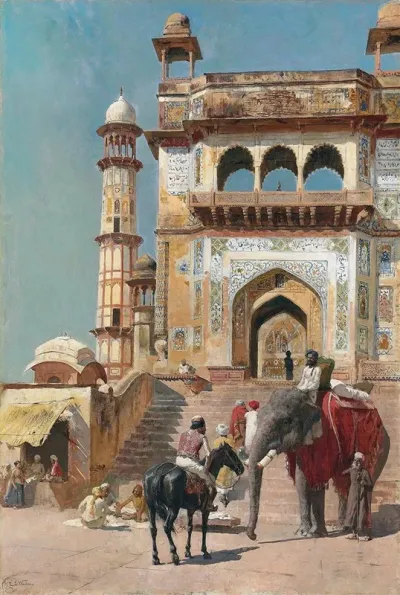 Before The Great Jami Masjid Mosque Mathura India