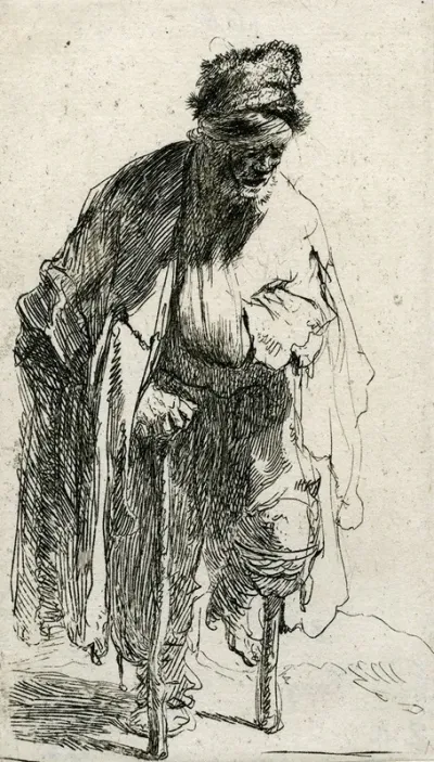 Beggar With A Wooden Leg