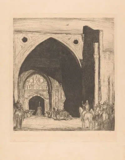 Begroeting Van De Sultan Onder Een Poort