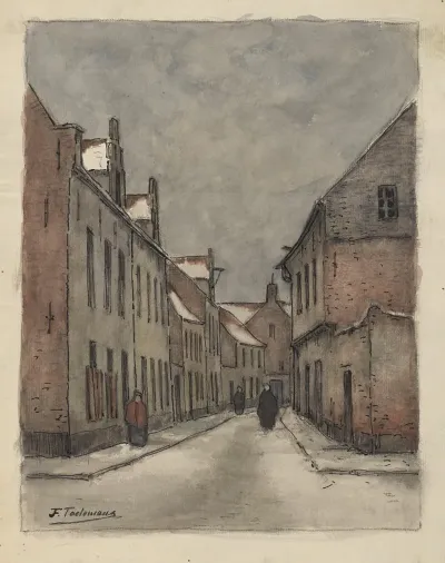 Beguinage A Louvain Sous La Neige