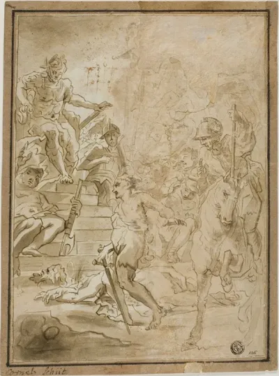 Beheading Of Male Saint In Presence Of Roman Ruler