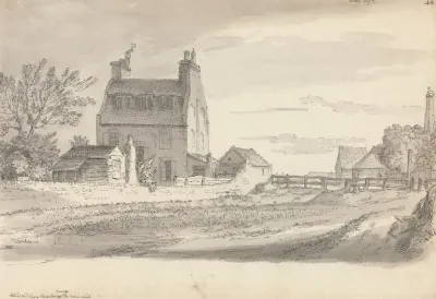 Behind Middlesex Hospital