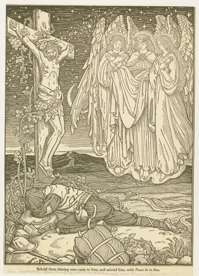Behold Three Shining Ones Came To Him And Saluted Him With Peace Be To Thee