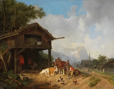 Beim Hufschmied Im Gebirge