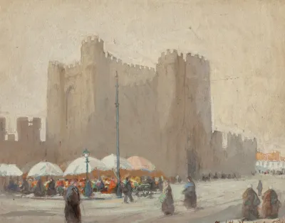 Belgian Flower Vendors Gravensteen Castle Gent Belgium