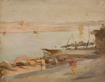Benares Ganges From The Journey To India