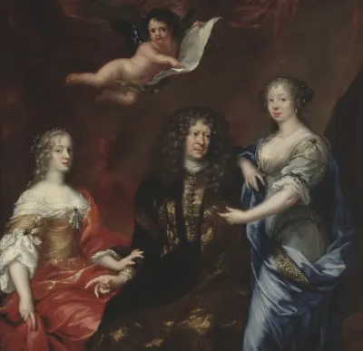 Bengt Horn Af Aminne 1623 1678 With His Two Wives Margaretha Sparre And Ingeborg Baner