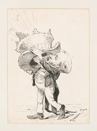 Benjamin Harrison Talking Through His Hat