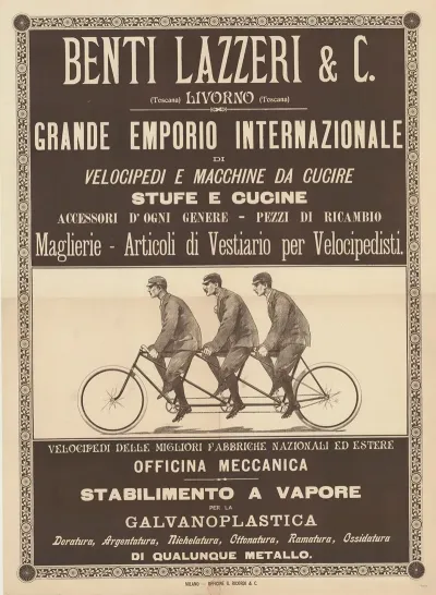 Benti Lazzeri C Livorno Grande Emporio Internazionale Di Velocipedi E Macchine Da Cucire