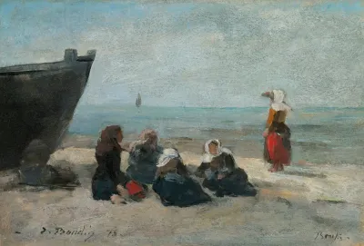 Berck Pecheuses Guettant Le Retour Des Barques