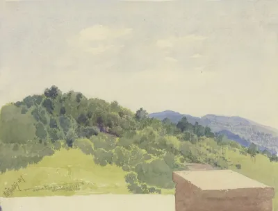 Berglandschaft Von Einer Burganlage Aus Betrachtet