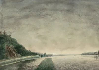 Berglandschap Aan Een Meer