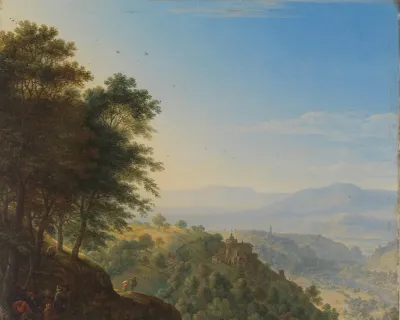 Berglandschap Bij Boppard Aan De Rijn