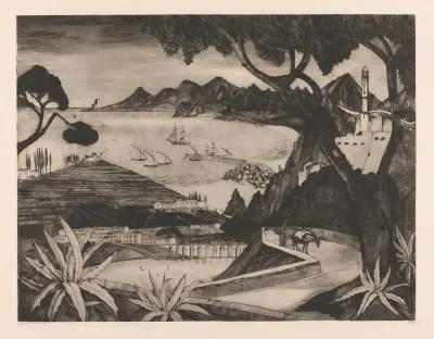 Berglandschap Met Baai Op Corsica