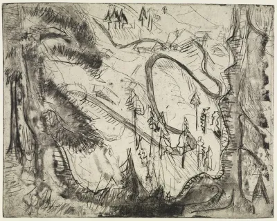 Bergweg Von Oben Gesehen