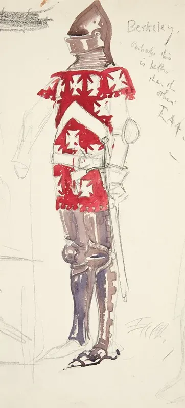 Berkeley Costume Sketch For Henry Irvings Planned Production Of Richard Ii