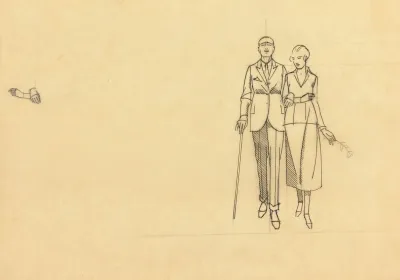 Bernard Boutet De Monvel Et Sa Fiancee Delfina En Promenade
