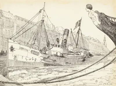 Beschoten Vissersboot In De Haven Van Oostende
