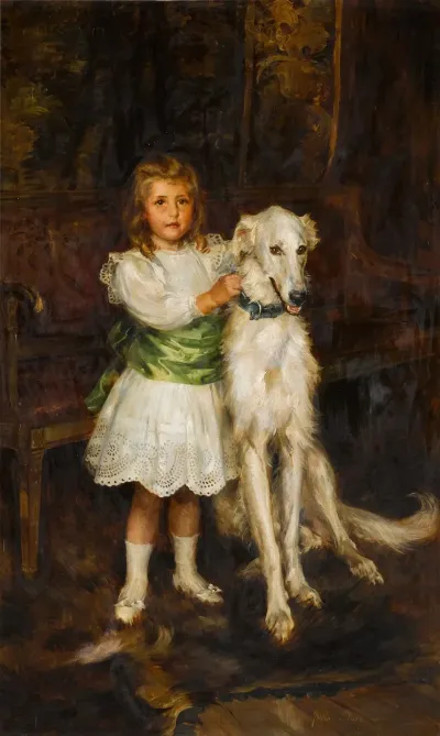 Best Friends Louis Zborowski And His Borzoi