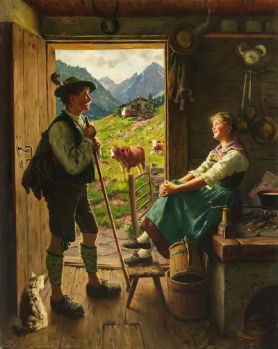Besuch Auf Der Alm