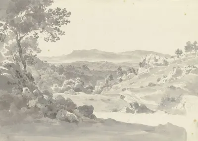 Bewaldete Berglandschaft In Der Toskana