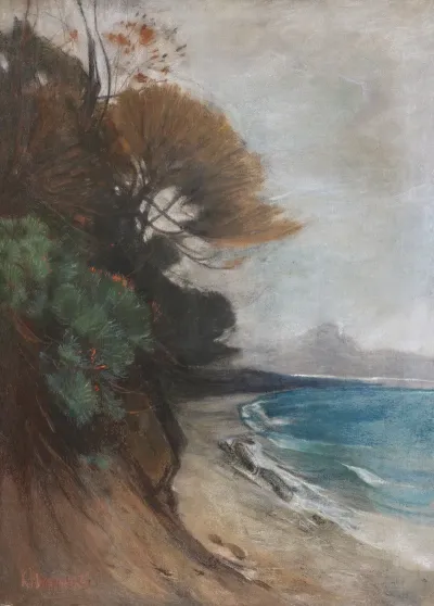 Bewaldete Kustenlandschaft