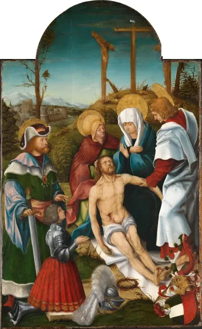 Beweinung Christi Mit Dem Heiligen Sigismund Und Einem Knienden Stifter