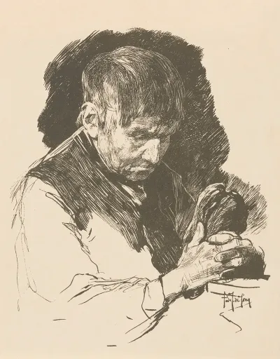 Biddende Man Met Gevouwen Handen