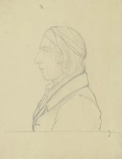 Bildnis Des Friedrich Overbeck Im Profil Nach Links