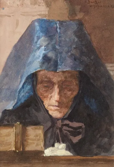 Bildnis Einer Betenden Frau Wahrend Des Abenmahls