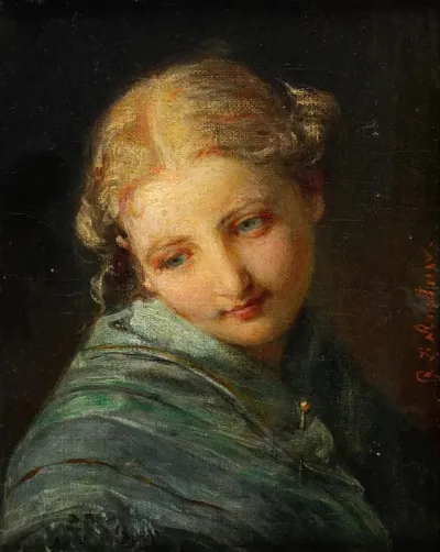 Bildnis Einer Blonden Jungen Frau