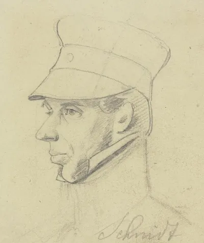 Bildnis Schmidt Mit Dienstmutze