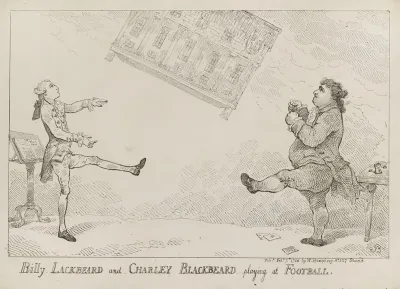 Billy Lackbeard And Charley Blackbeard Playing At Football