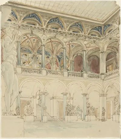 Binnenplaats Van De Ecole Des Beaux Arts Te Parijs
