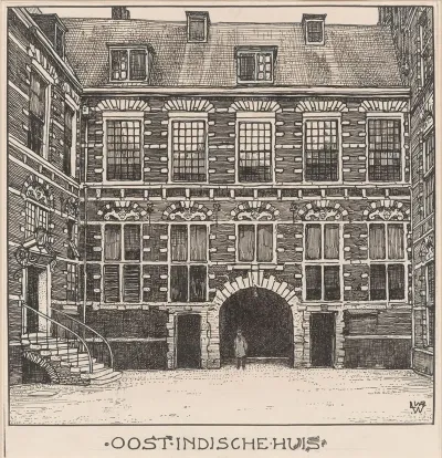 Binnenplaats Van Het Oost Indische Huis Aan De Oude Hoogstraat Te Amsterdam