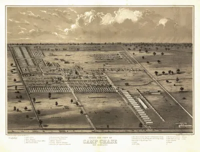 Birds Eye View Of Camp Chase Near Columbus Ohio