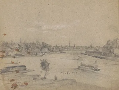 Birds Eye View Of The Fairmount Water Works From Above The Schuylkill River
