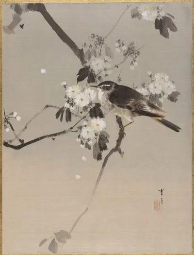 Birds On A Flowering Branch