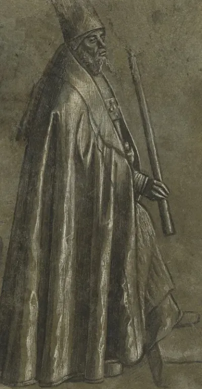 Bishop Holding A Candle