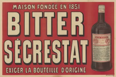 Bitter Secrestat Maison Fondee En 1851 Exiger La Bouteille Dorigine