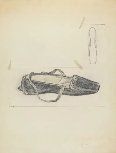 Black Leather Slipper