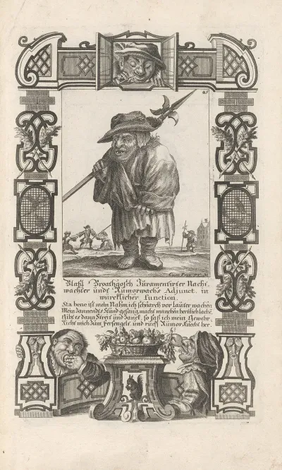 Blasl Broatgosch Juramentirter Nachtwachter Undt Rumorwachs Adjunct In Wurklicher Function Pl 45