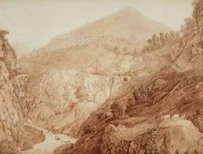 Blick Auf Capistrello Und Den Emissario Di Claudio