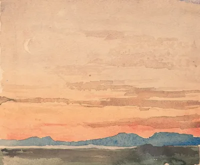 Blick Auf Das Nordostende Des Neuenburger Sees Von Ins Aus Bei Abenddammerung