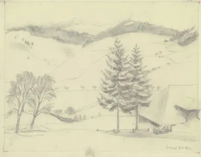 Blick Auf Das Winterliche Bernau