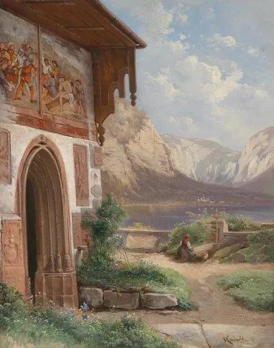 Blick Auf Den Hallstatter Friedhof