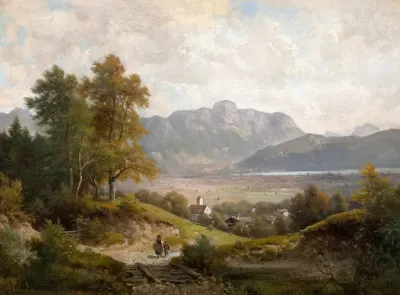 Blick Auf Den Kochelsee Und Jochberg