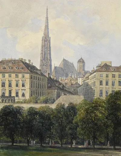 Blick Auf Den Stephansdom Vom Glacis Aus