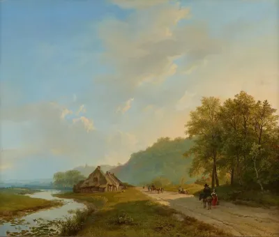 Blick Auf Den Weg Der Hugelreihe Von Beek Bei Nijmegen